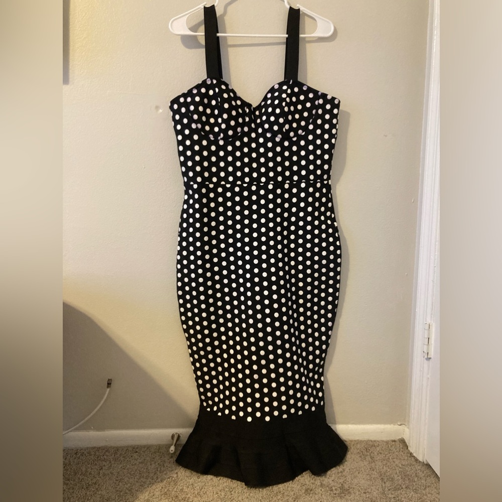 NWOT Ft INC  polka dot mermaid dress